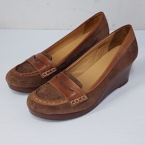 L.L. Bean Penny Loafer Wedge Heels
